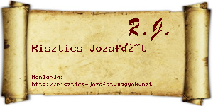 Risztics Jozafát névjegykártya